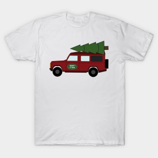 Land Rover Christmas Tree 4x4 Merry X-Mas T-Shirt